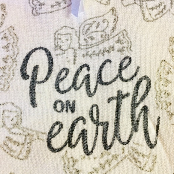 kassafina Other - 2 Xmas Peace on Earth Silver Angels Kitchen Towels